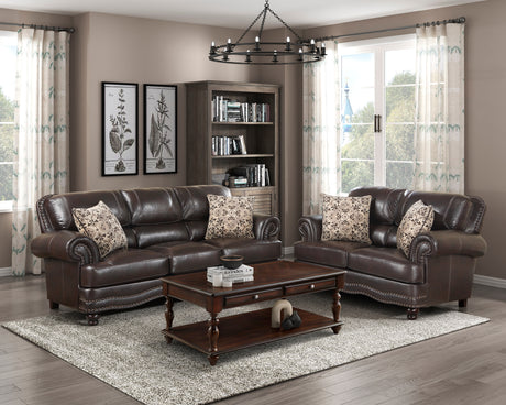 Milford Brown 2-Piece Living Room Set from Homelegance - Luna Furniture