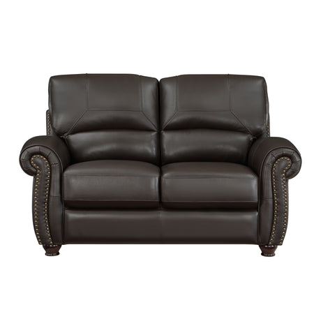 Foxborough Dark Brown Loveseat from Homelegance - Luna Furniture