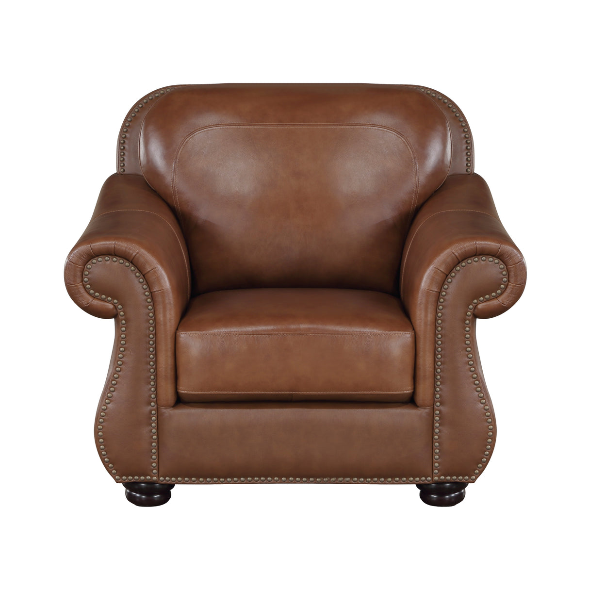 Attleboro Brown Leather Chair from Homelegance - Luna Furniture