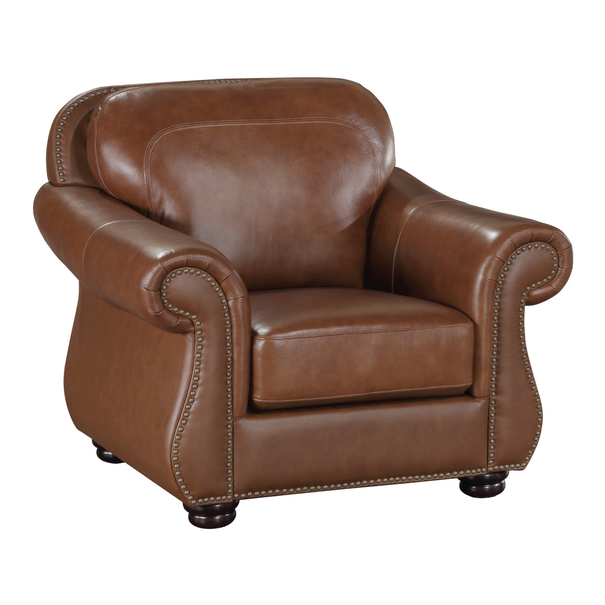 Attleboro Brown Leather Chair from Homelegance - Luna Furniture
