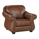 Attleboro Brown Leather Chair from Homelegance - Luna Furniture