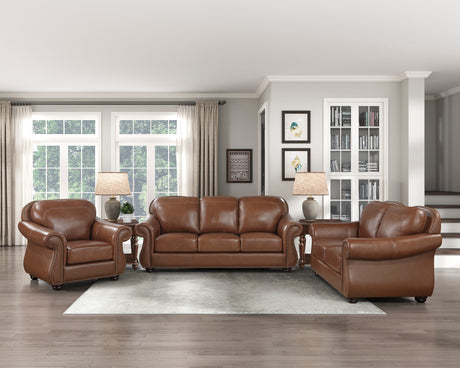 Attleboro Brown Leather Chair from Homelegance - Luna Furniture