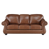 Attleboro Brown Leather Sofa and Loveseat from Homelegance - Luna Furniture