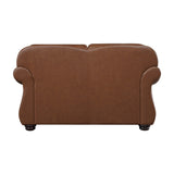 Attleboro Brown Leather Loveseat from Homelegance - Luna Furniture