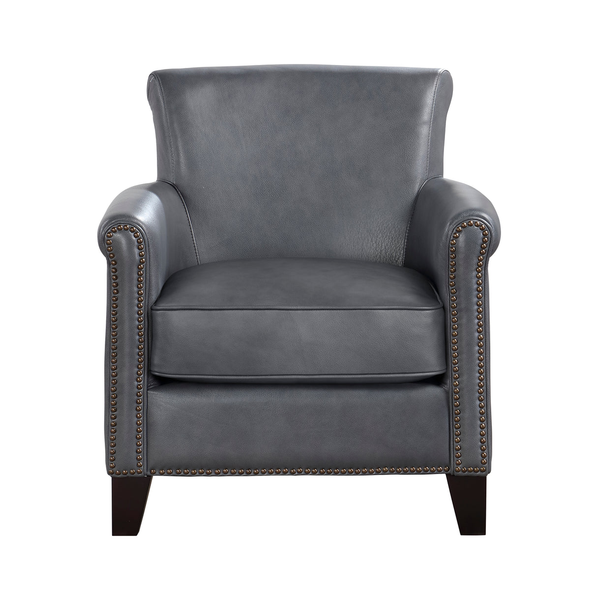 Braintree Burnish Gray Top-Grain Leather Accent Chair from Homelegance - Luna Furniture