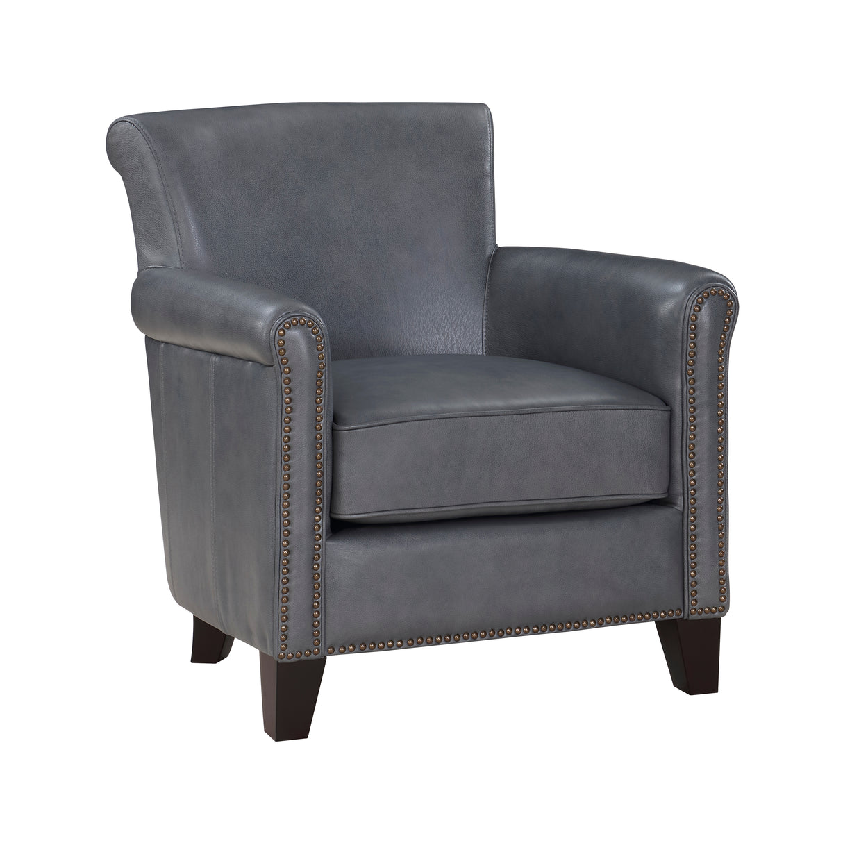 Braintree Burnish Gray Top-Grain Leather Accent Chair from Homelegance - Luna Furniture