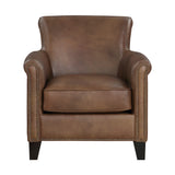 Braintree Brown Top-Grain Leather Accent Chair from Homelegance - Luna Furniture