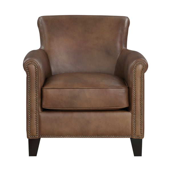 Braintree Brown Top-Grain Leather Accent Chair