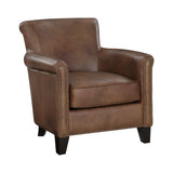 Braintree Brown Top-Grain Leather Accent Chair from Homelegance - Luna Furniture