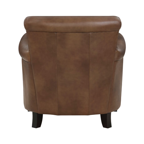 Braintree Brown Top-Grain Leather Accent Chair from Homelegance - Luna Furniture