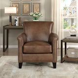 Braintree Brown Top-Grain Leather Accent Chair from Homelegance - Luna Furniture