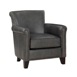 Braintree Gray Top-Grain Leather Accent Chair from Homelegance - Luna Furniture