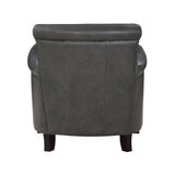 Braintree Gray Top-Grain Leather Accent Chair from Homelegance - Luna Furniture