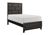 Davi Gray Twin Panel Bed from Homelegance - Luna Furniture