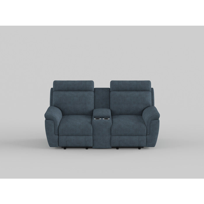 9301BUE-2 Double Glider Reclining Loveseat with Center Console from Homelegance - Luna Furniture