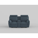 9301BUE-2 Double Glider Reclining Loveseat with Center Console from Homelegance - Luna Furniture
