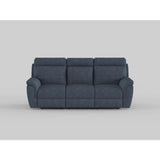 9301BUE-3 Double Reclining Sofa with Center Drop-Down Cup Holders from Homelegance - Luna Furniture