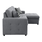 9313GY*22LRC (2)2-Piece Sectional with Right Chaise and Hidden Storage - Luna Furniture