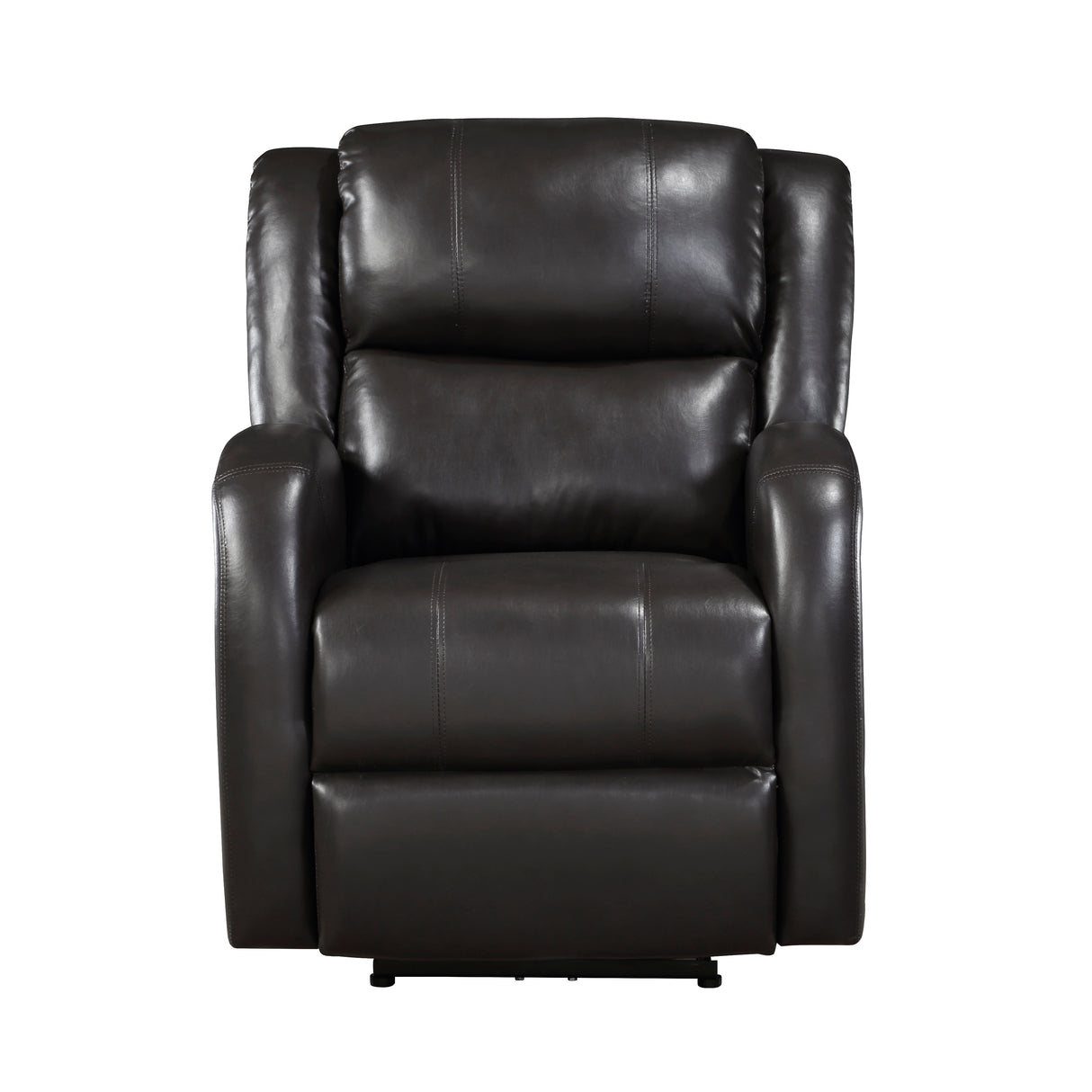 Foxcroft Brown Faux Leather Power Reclining Chair from Homelegance - Luna Furniture