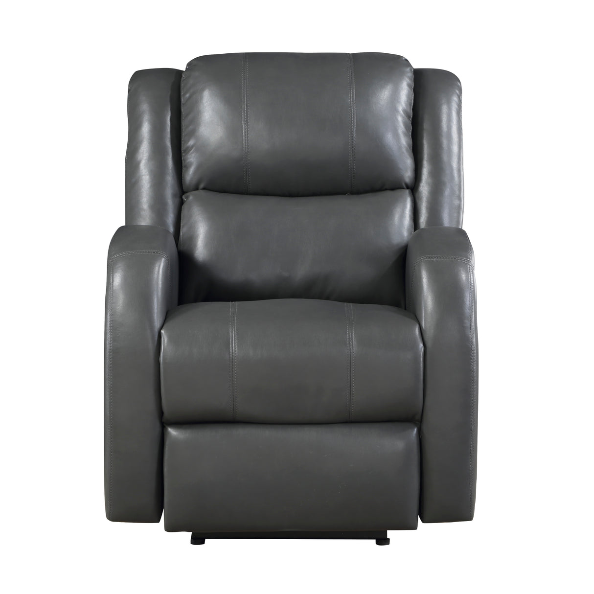 Foxcroft Gray Faux Leather Power Reclining Chair from Homelegance - Luna Furniture