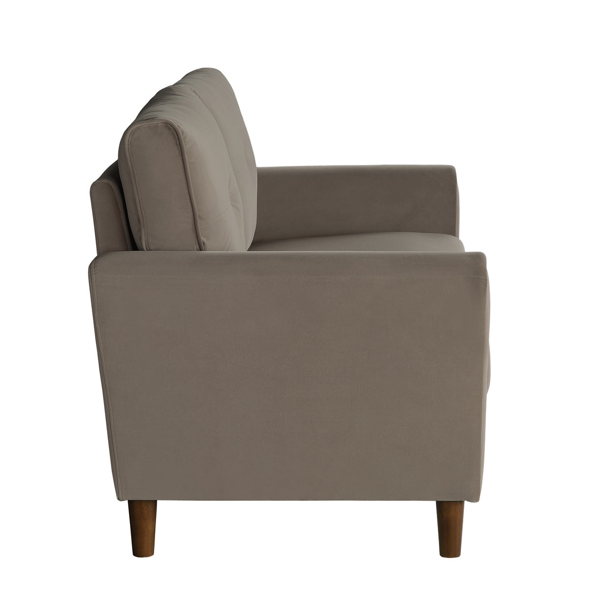 Dunleith Light Brown Velvet Loveseat from Homelegance - Luna Furniture