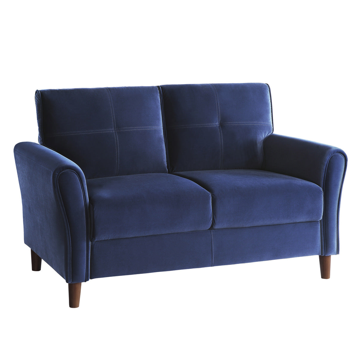 Dunleith Blue Velvet Loveseat from Homelegance - Luna Furniture