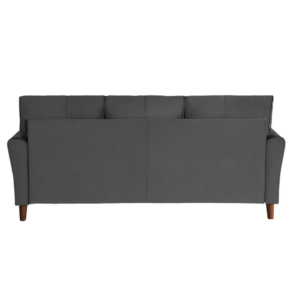 Dunleith Charcoal Gray Velvet Sofa