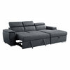 9355CC*22LRC (2)2-Piece Sectional with Adjustable Headrests, Pull-out Bed and Right Chaise with Hidden Storage - Luna Furniture