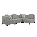 9357GY*4SC (4)4-Piece Modular Sectional - Luna Furniture