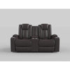 9366DB-2PWH Power Double Reclining Love Seat with Center Console, Power Headrests, Storage Arms and Cup holders - Luna Furniture