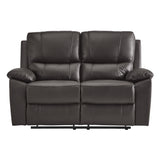 9368BRW-2 Double Reclining Loveseat from Homelegance - Luna Furniture