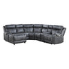 9377GRY*6LCRRPW (6)6-Piece Modular Power Reclining Sectional with Left Chaise - Luna Furniture