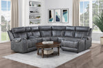 9377GRY*6LRRCPW (6)6-Piece Modular Power Reclining Sectional with Right Chaise - Luna Furniture