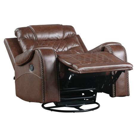 Putnam Brown Swivel Reclining Chair from Homelegance - Luna Furniture