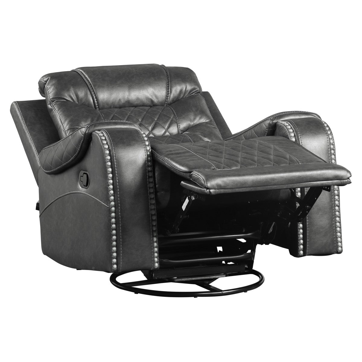 Putnam Gray Swivel Reclining Chair from Homelegance - Luna Furniture