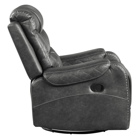 Putnam Gray Swivel Reclining Chair from Homelegance - Luna Furniture