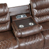 9405BR-3PW Power Double Reclining Sofa with Center Drop-Down Cup Holders, Receptacles and USB Ports - Luna Furniture