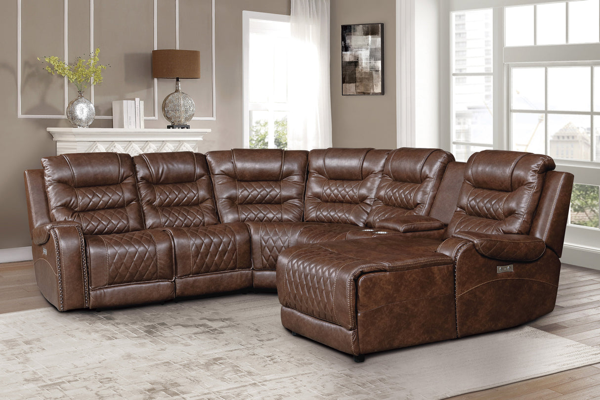 9405BR*6LRRC (6)6-Piece Modular Power Reclining Sectional with Right Chaise - Luna Furniture