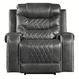 Putnam Gray Power Reclining Chair from Homelegance - Luna Furniture