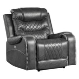 Putnam Gray Power Reclining Chair from Homelegance - Luna Furniture