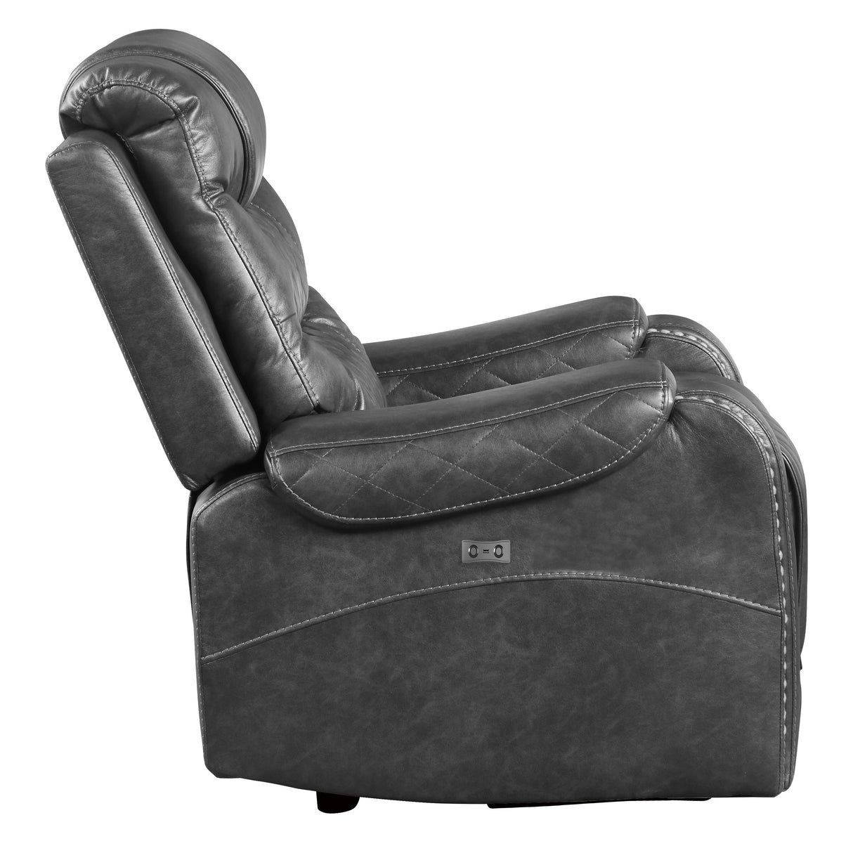 Putnam Gray Power Reclining Chair from Homelegance - Luna Furniture
