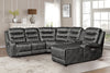 9405GY*6LRRC (6)6-Piece Modular Power Reclining Sectional with Right Chaise - Luna Furniture