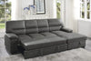 9407DG*2RC3L (2)2-Piece Sectional with Pull-out Bed and Right Chaise with Hidden Storage - Luna Furniture