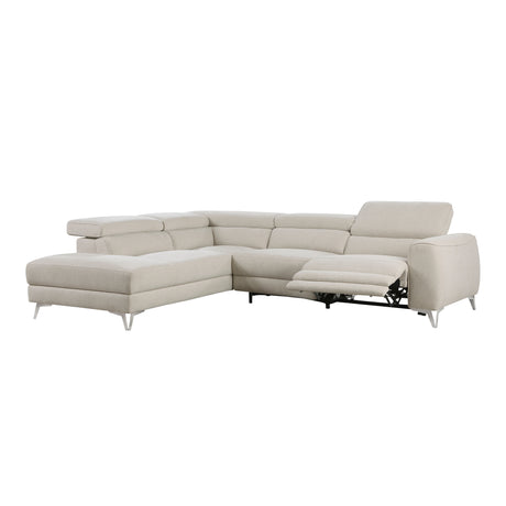 Bienvenue Beige 2-Piece Power Sectional with Right Chaise from Homelegance - Luna Furniture