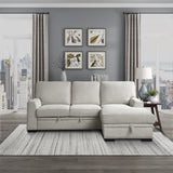 Morelia Beige RAF Storage Sleeper Sofa Chaise from Homelegance - Luna Furniture