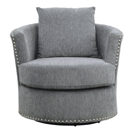 Morelia Dark Gray Swivel Chair from Homelegance - Luna Furniture
