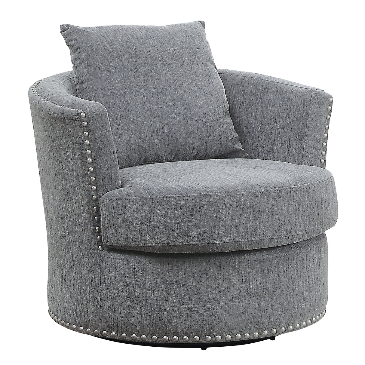 Morelia Dark Gray Swivel Chair from Homelegance - Luna Furniture