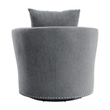 Morelia Dark Gray Swivel Chair from Homelegance - Luna Furniture