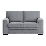 Morelia Dark Gray Loveseat from Homelegance - Luna Furniture