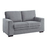 Morelia Dark Gray Loveseat from Homelegance - Luna Furniture
